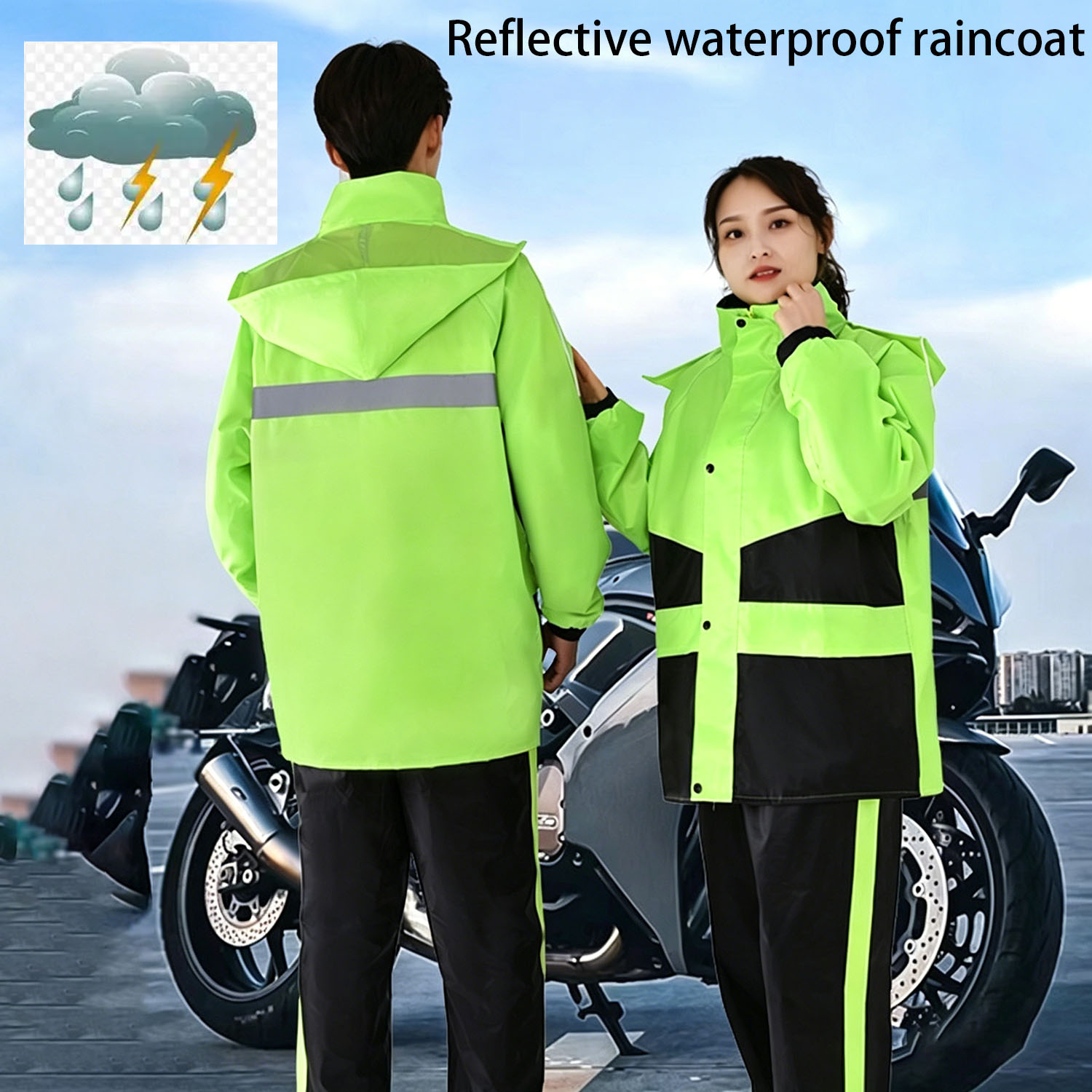 Motorcycle Gear Rain - Motosiklet yağmurluk takım elbise erkek kadın