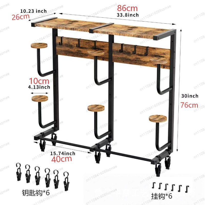 Motorcycle Gear Rack - Duvara monte kask askısı, sürüş ekipmanları