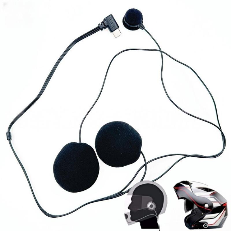 Helmet Full Face - 1 adet tip-c fiş HD gürültü