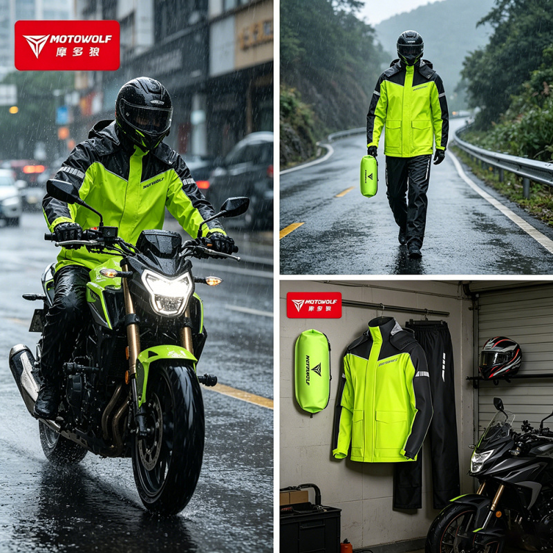 Motorcycle Gear Rain - MOTOWOLF Motosiklet Yağmurluk Aksesuarları Su Geçirmez