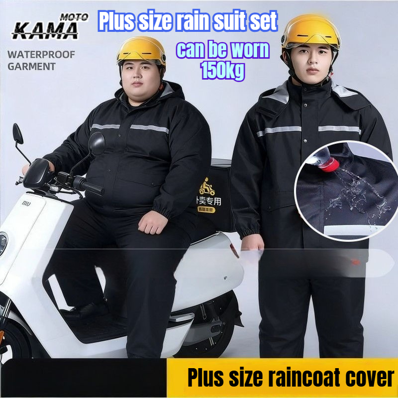 Motorcycle Gear Rain - 9XL Şişman Adam Yansıtıcı Su Geçirmez