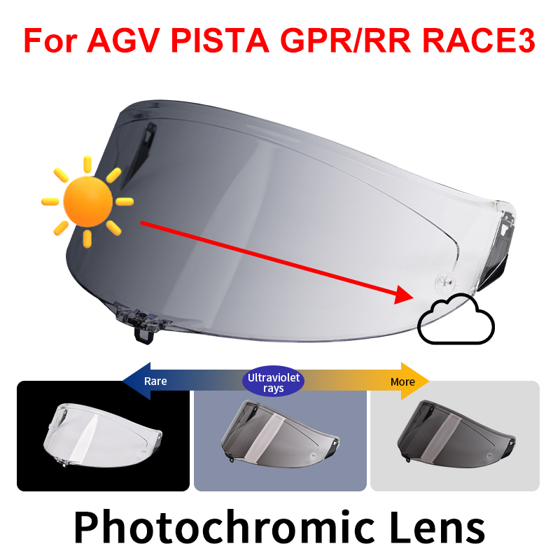 Helmet Full Face - Fotokromik Kalkan Vizör Lensleri AGV Pista