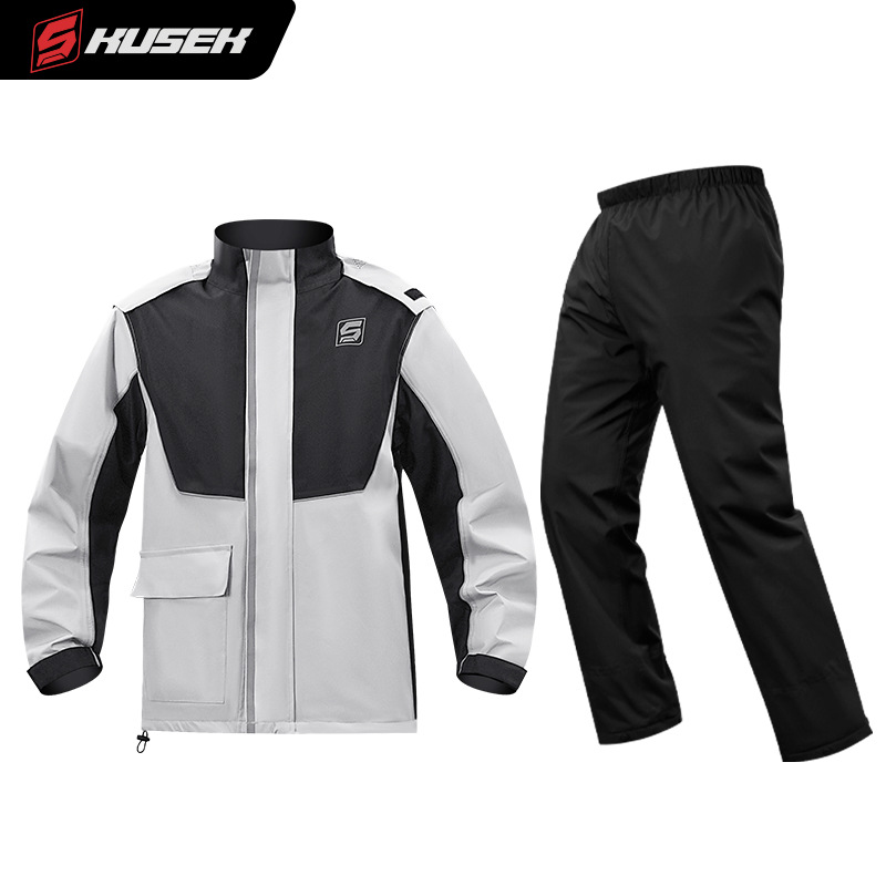Motorcycle Gear Rain - Yetişkinler için 2 Parçalı Motosiklet Yağmurluk,