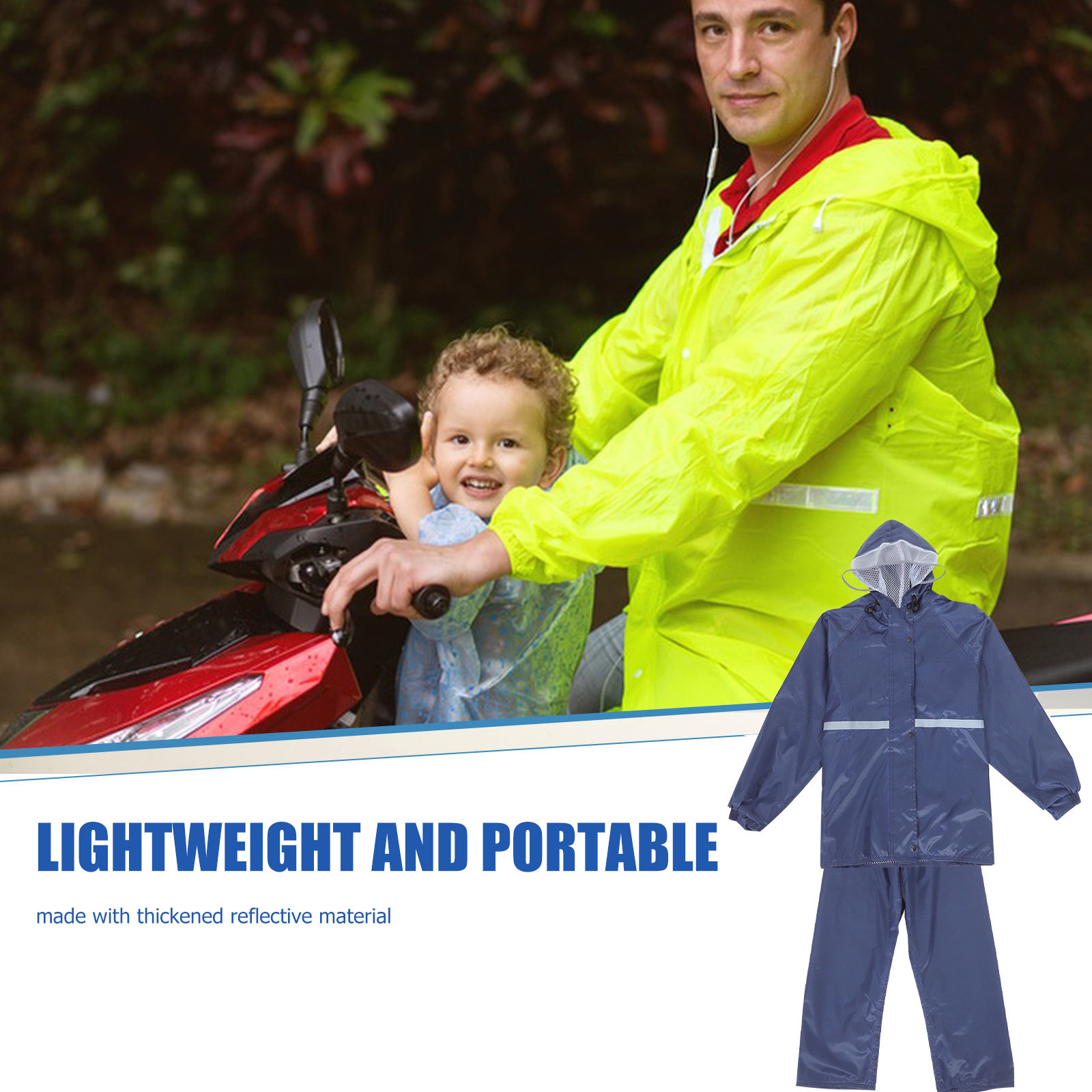 Motorcycle Gear Rain - Yansıtıcı Motosiklet Yağmurluk ve Pantolon Seti