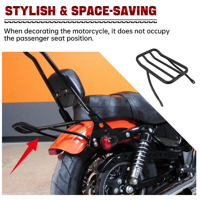 Siyah motosiklet demir yolcu s - Motorcycle Gear Rack incelemesi ve fiyatı