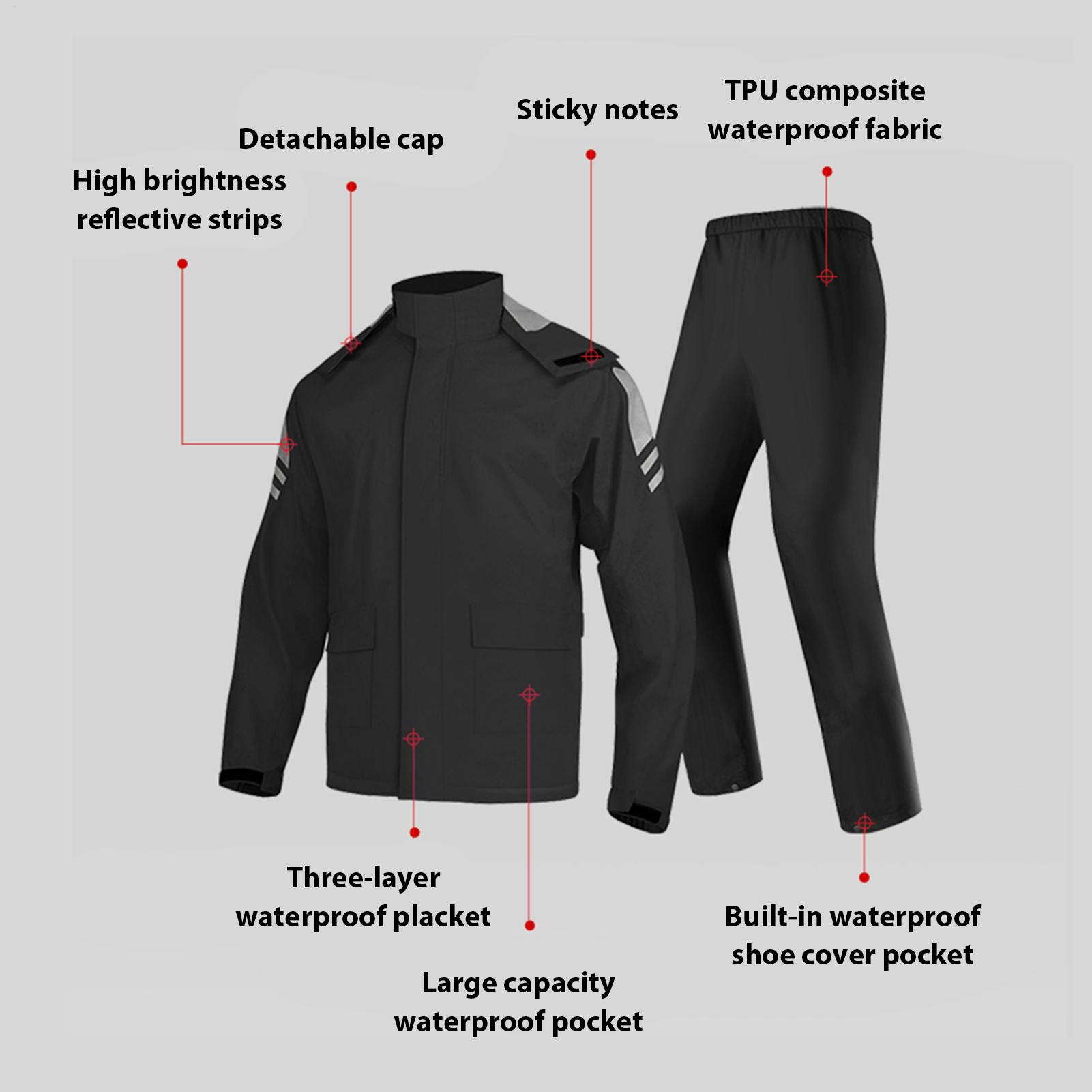 Erkekler için su geçirmez yağm - Motorcycle Gear Rain incelemesi ve fiyatı