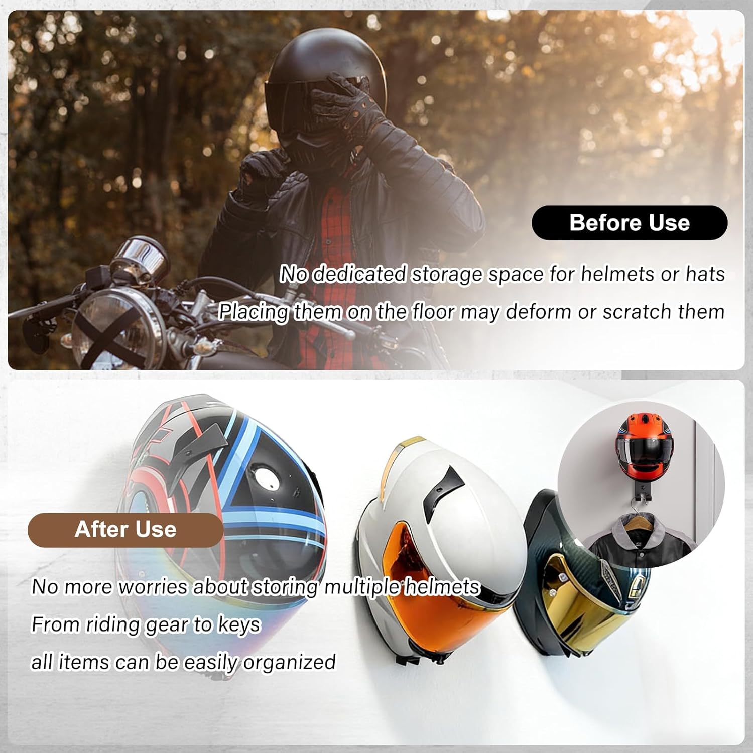 Motosiklet Kaskı Askısı Duvar  - Motorcycle Gear Hanger incelemesi ve fiyatı
